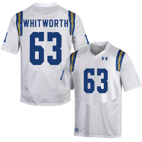Men #63 Brad Whitworth UCLA Bruins College Football Jerseys Sale-White - Click Image to Close